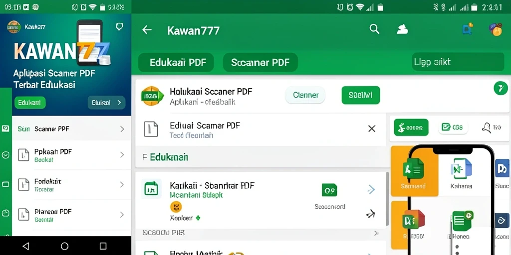 Tampilan antarmuka KAWAN777 yang sederhana dan fungsional untuk Scanner PDF.