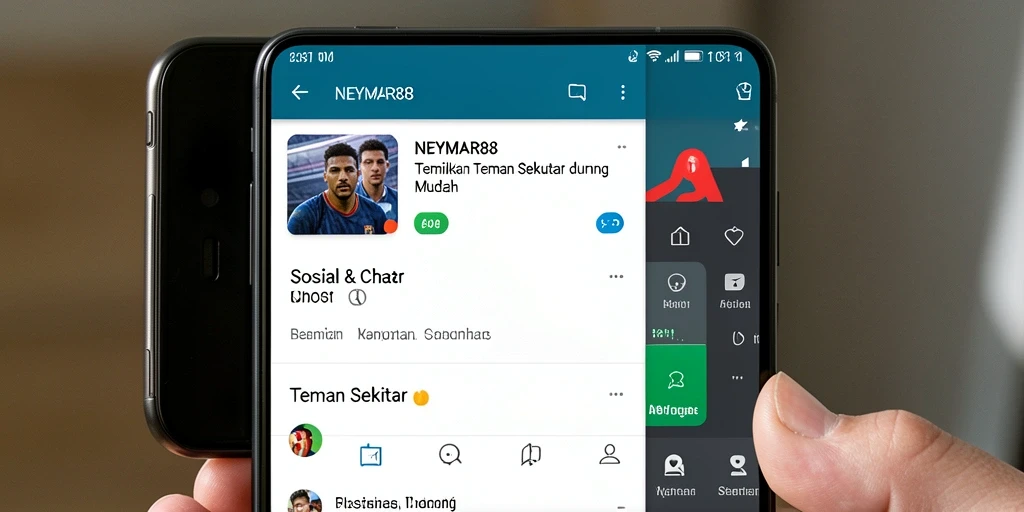 Antarmuka pengguna NEYMAR88 yang menarik dan fungsional untuk Teman Sekitar.