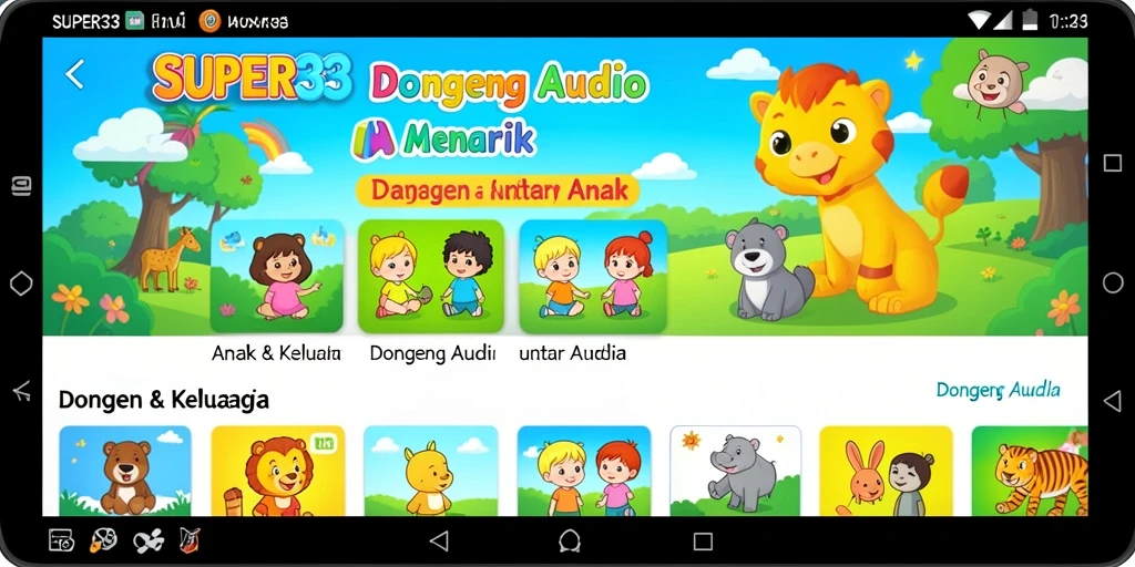 Antarmuka interaktif SUPER33 yang ramah pengguna.